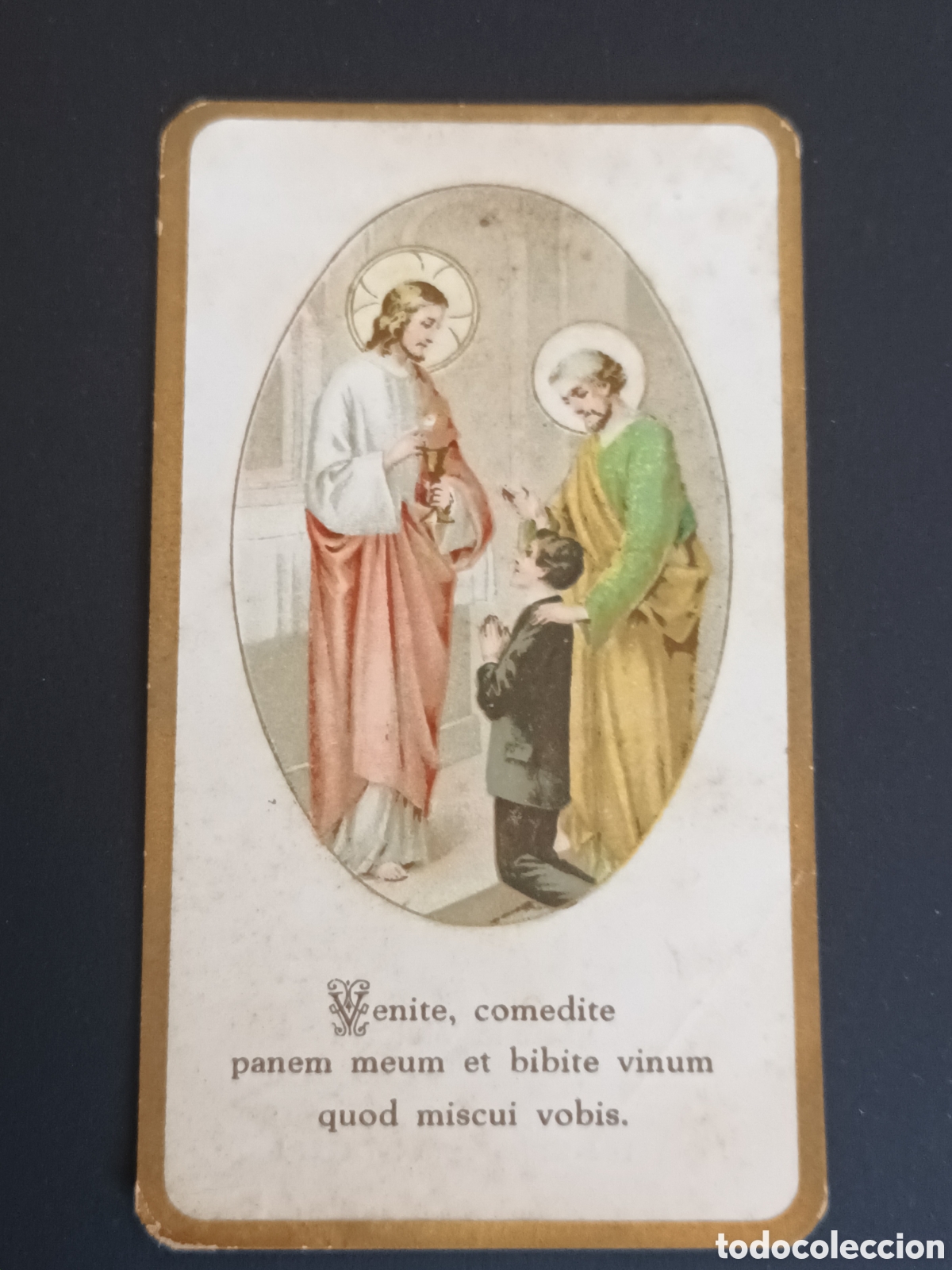Otros Art&iacute;culos de Coleccionismo en Papel: ANTIGUA ESTAMPA DE PRIMERA COMUNI&Oacute;N.1939. CHESTE. VAL&Eacute;NCIA. 10,4 X 6 CM.