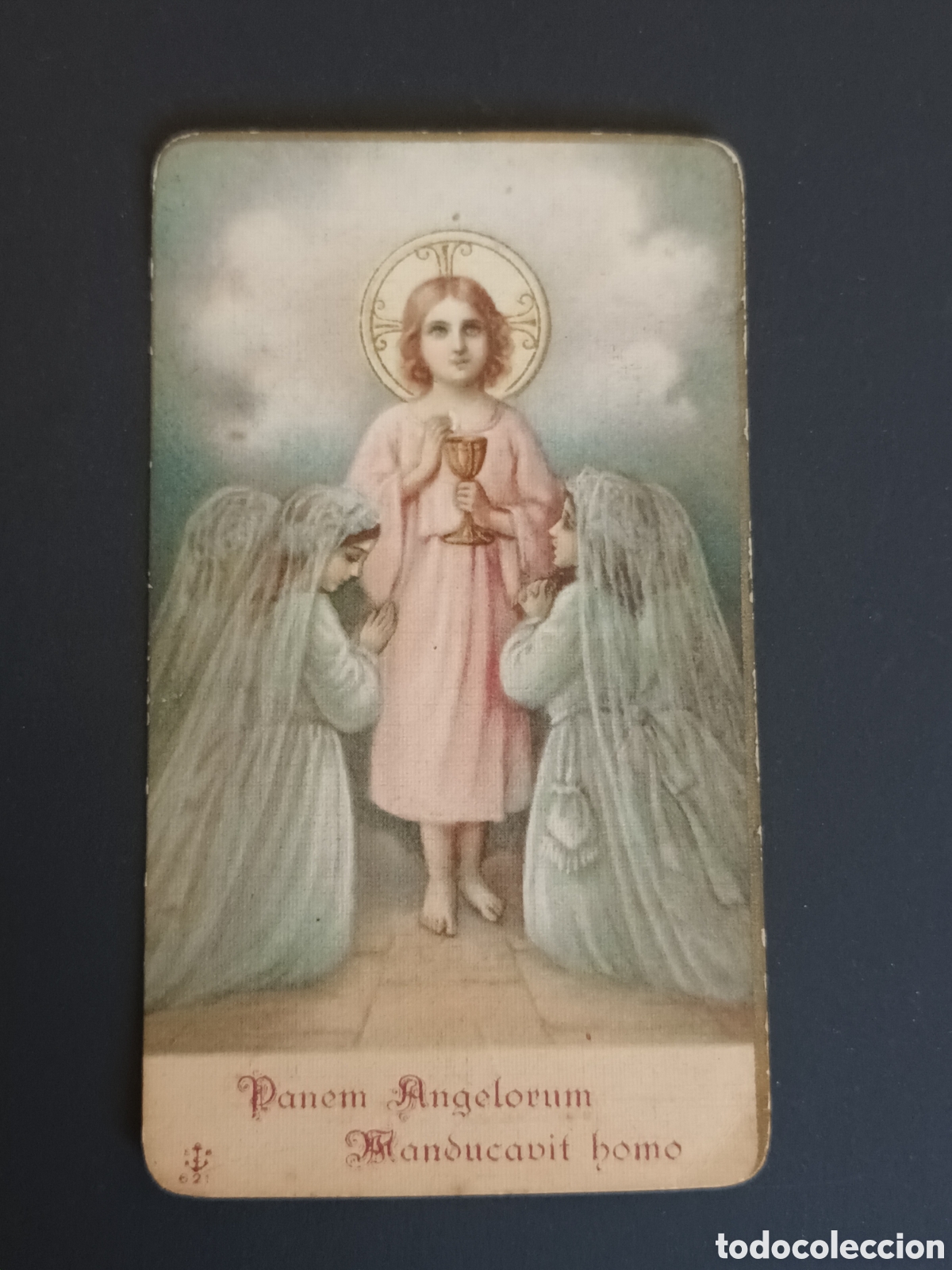 Otros Art&iacute;culos de Coleccionismo en Papel: ANTIGUA ESTAMPA DE PRIMERA COMUNI&Oacute;N. 1927. BARCELONA. 11,2 X 6,5 CM.