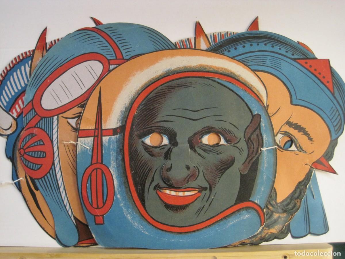 Sammelleidenschaft Andere Papierartikel: CIENCIA FICCION-ESPACIO-COLECCION DE 6 MASCARAS ANTIGUAS DE CARTON-VER FOTOS-(K-9705)