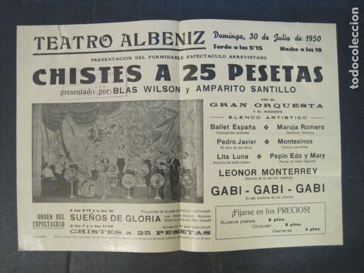 Sammelleidenschaft Andere Papierartikel: GIRONA-TEATRO ALBENIZ-A&Ntilde;O 1950-CHISTES A 25 PESETAS-PROGRAMA ANTIGUO-VER FOTOS-(K-9715)