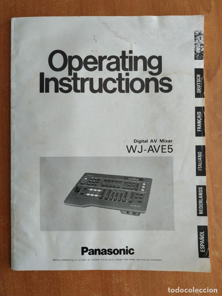 Otros Art&iacute;culos de Coleccionismo en Papel: Instrucciones Mesa Mezcla Digital AV Mixer WJ-AVE5. Panasonic. A&ntilde;os 90.