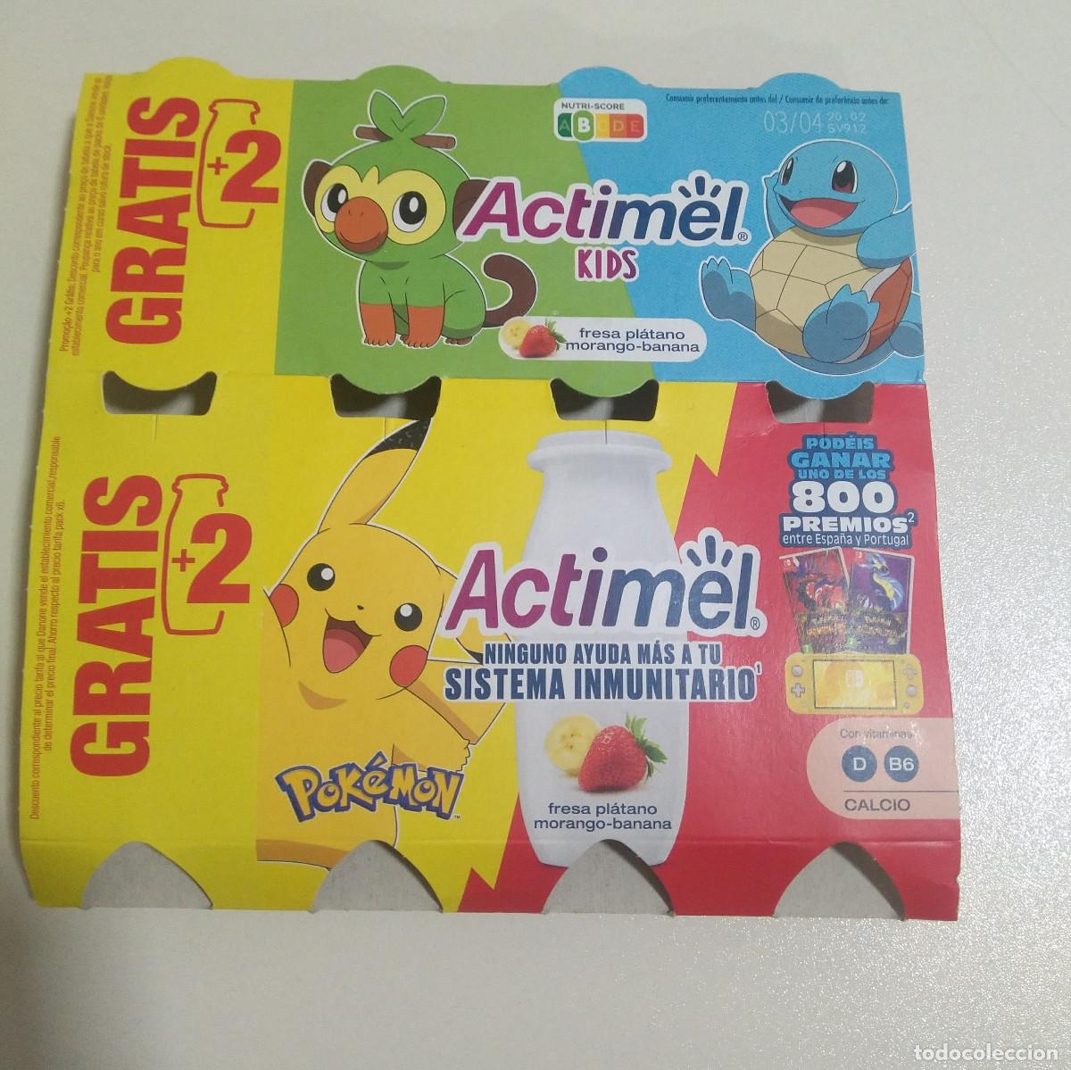 Otros Art&iacute;culos de Coleccionismo en Papel: actimel pokemon 2023 carton cardboard card promocional danone