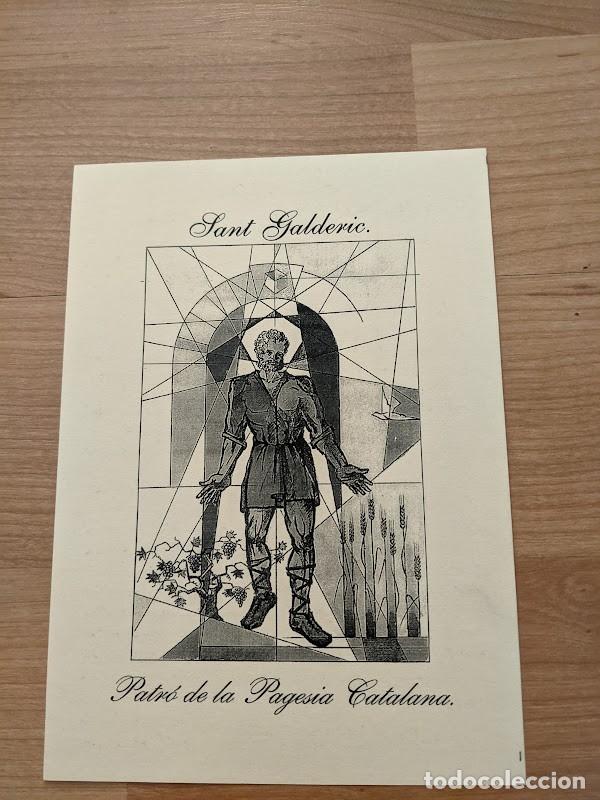 Paper Collecting Others: CARTULINA IMAGEN SANT GALDERIC PATR&Oacute; DE LA PAGESIA CATALANA