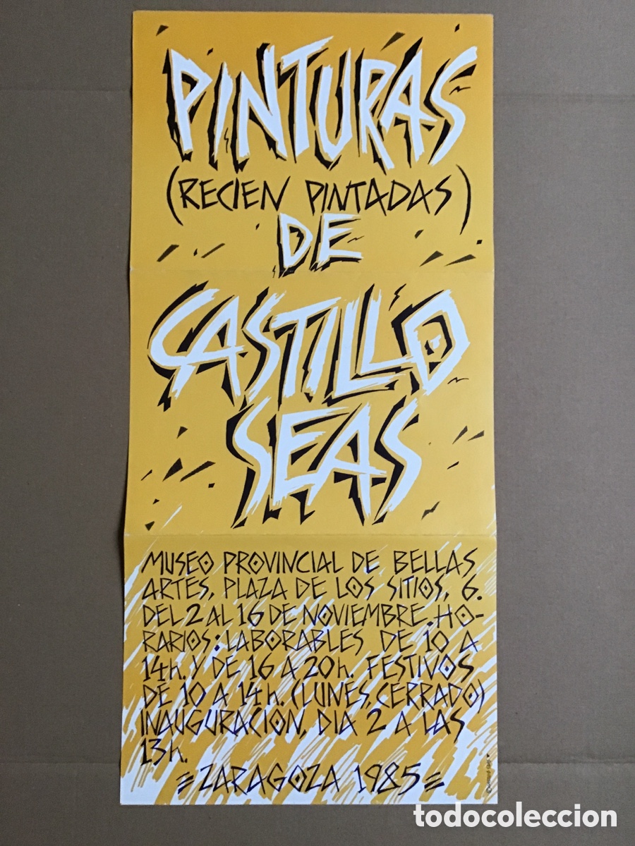Otros Art&iacute;culos de Coleccionismo en Papel: Castillo Seas. Noviembre 1985. M&ordm; Provincial de Bellas Artes, Zaragoza. Cartel. 46X22 cm.