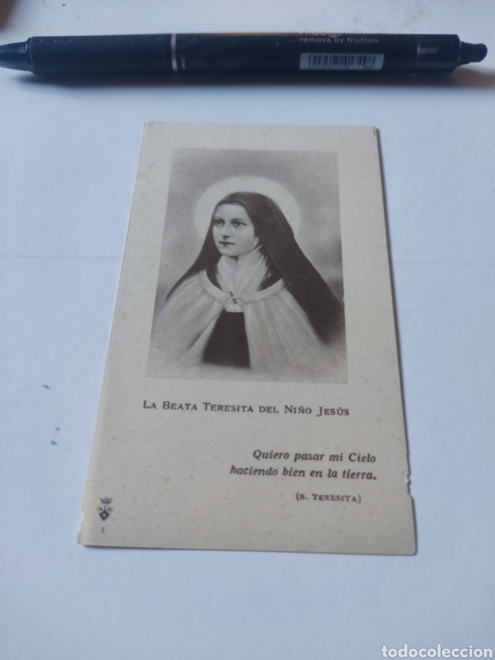 Otros art&iacute;culos de coleccionismo en papel: Estampa religiosa la beata Teresita del ni&ntilde;o Jes&uacute;s