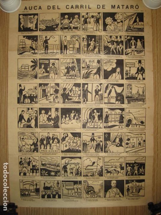 Outros artigos de papel: AUCA DEL CARRIL DE MATARO-FERROCARRIL-AUCA ANTIGUA ORIGINAL-VER FOTOS-(K-9831)