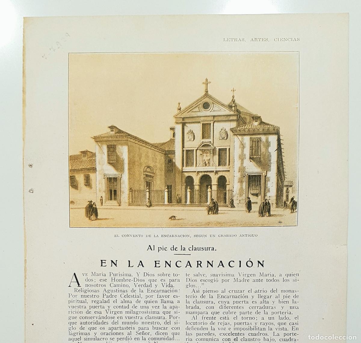 Paper Collecting Others: Antonio Velasco Zazo. En la Encarnaci&oacute;n. Al pie de la clausura. 1929. 2 p&aacute;g. Blanco y Negro