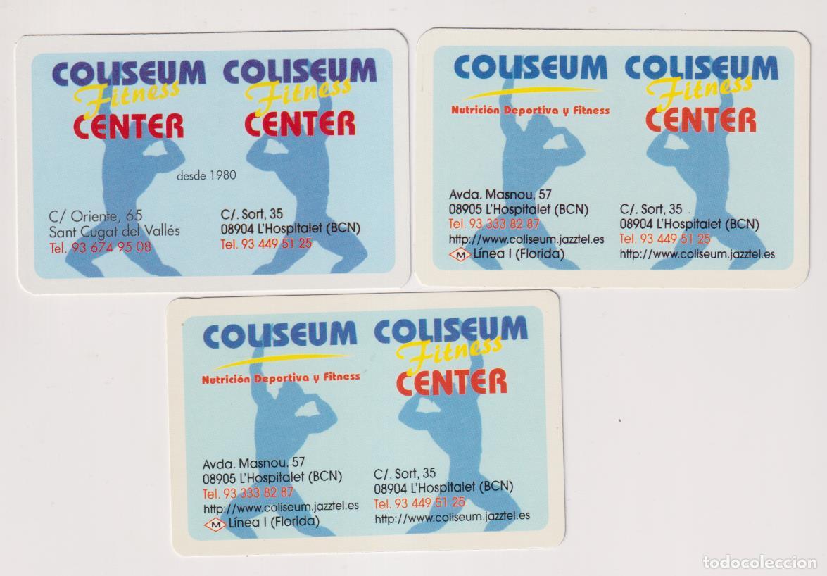Outros artigos de papel: Lote de 3 Calendarios Comas, Coliseum Fitness Center para 2003, 2004 y 2005
