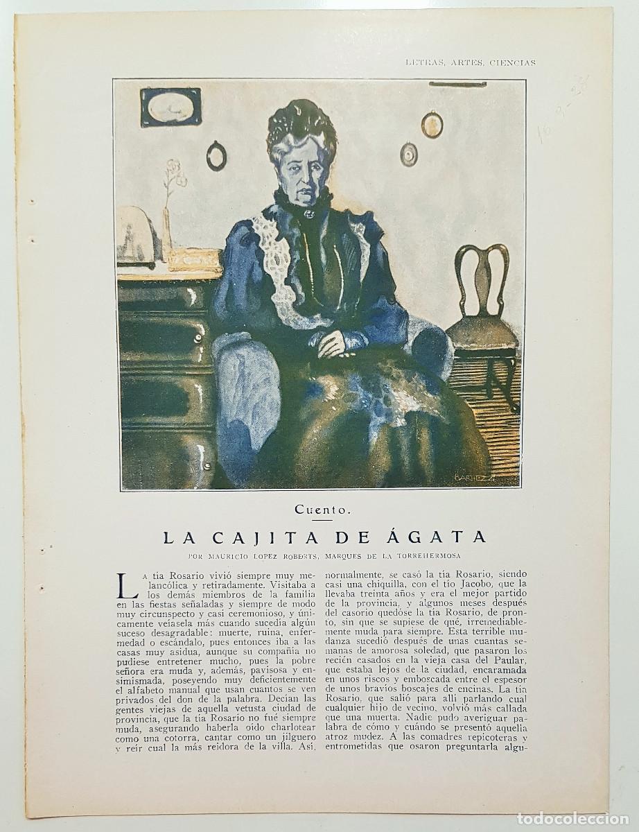 Paper Collecting Others: Mauricio L&oacute;pez Roberts. 1928. Cuento. La cajita de &aacute;gata. Dibujos Bartolozzi. R Blanco y Negro