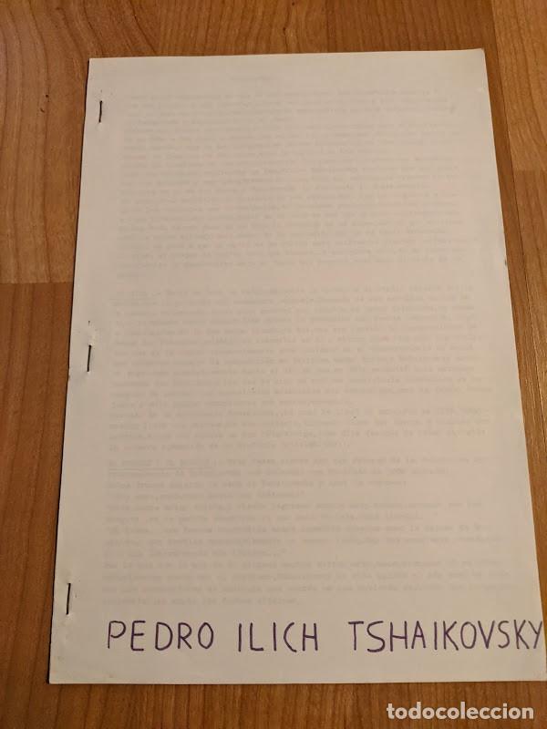 Otros Art&iacute;culos de Coleccionismo en Papel: TRABAJO ESCOLAR &laquo;TCHAIKOVSKY&raquo;