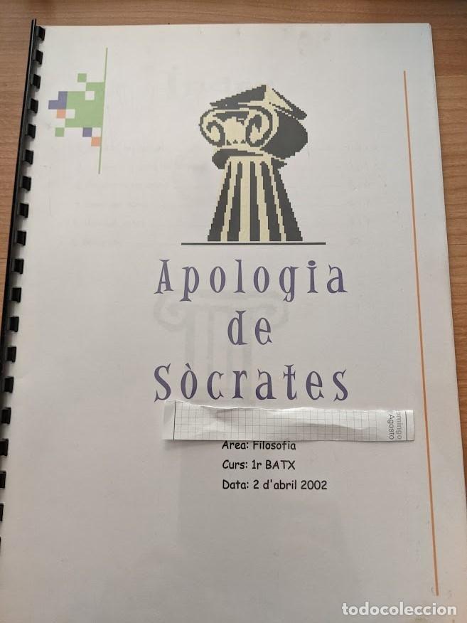 Otros Art&iacute;culos de Coleccionismo en Papel: TRABAJO ESCOLAR &laquo;APOLOGIA DE S&Ograve;CRATES&raquo; (CATAL&Aacute;N)