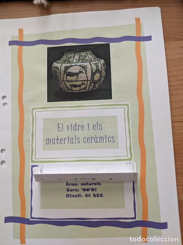 Otros Art&iacute;culos de Coleccionismo en Papel: TRABAJO ESCOLAR &laquo;EL VIDRE I ELS MATERIALS CER&Agrave;MICS&raquo; (CATAL&Aacute;N)