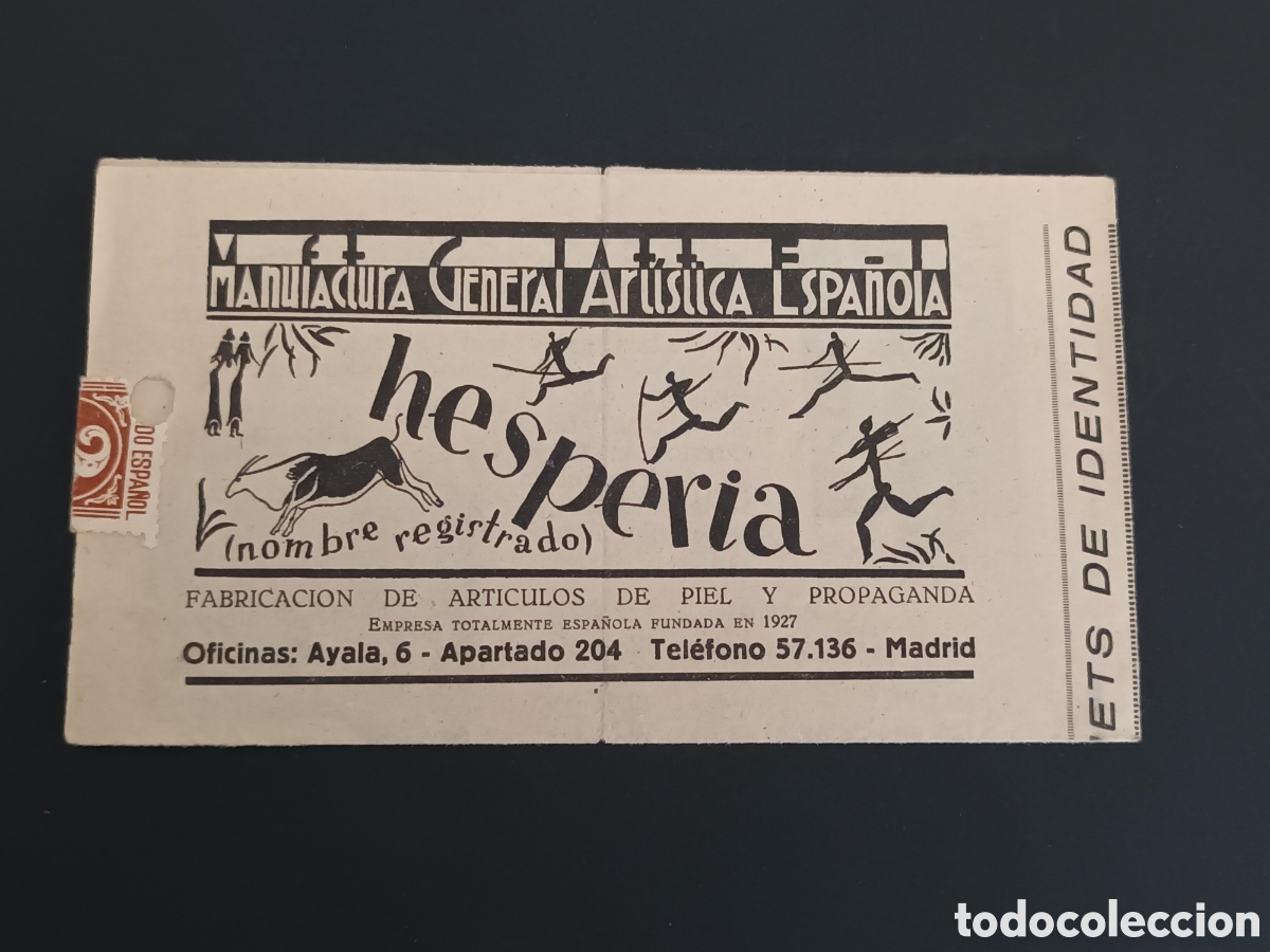 Outros artigos de papel: ANTIGUO FOLLETO PUBLICITARIO. MANUFACTURA GENERAL ART&Iacute;STICA ESPA&Ntilde;OLA. HESPERIA. MADRID.