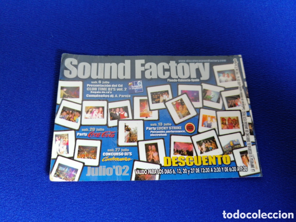 Sammelleidenschaft Andere Papierartikel: DISCOTECA SOUD FACTORY - FLYER - DESCUENTO
