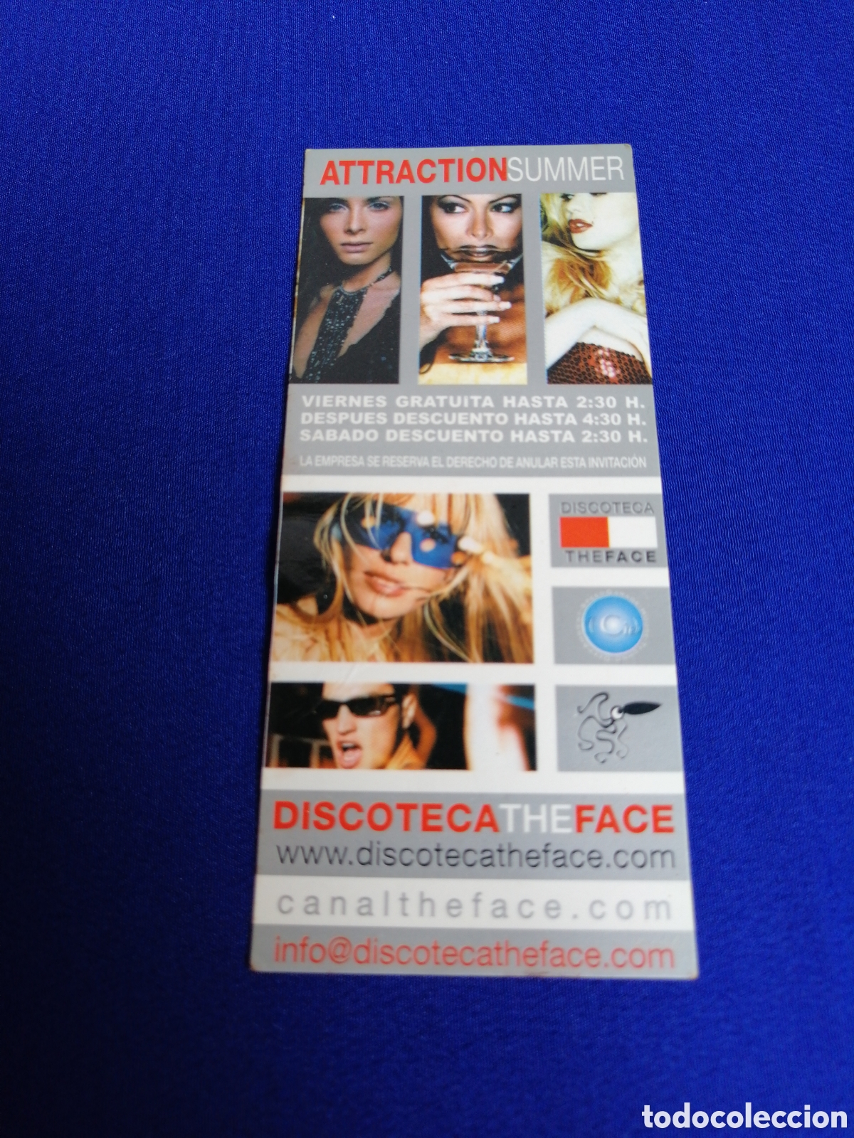 Sammelleidenschaft Andere Papierartikel: DISCOTECA THE FACE RUTA DEL BACALAO - FLYER - DESCUENTO