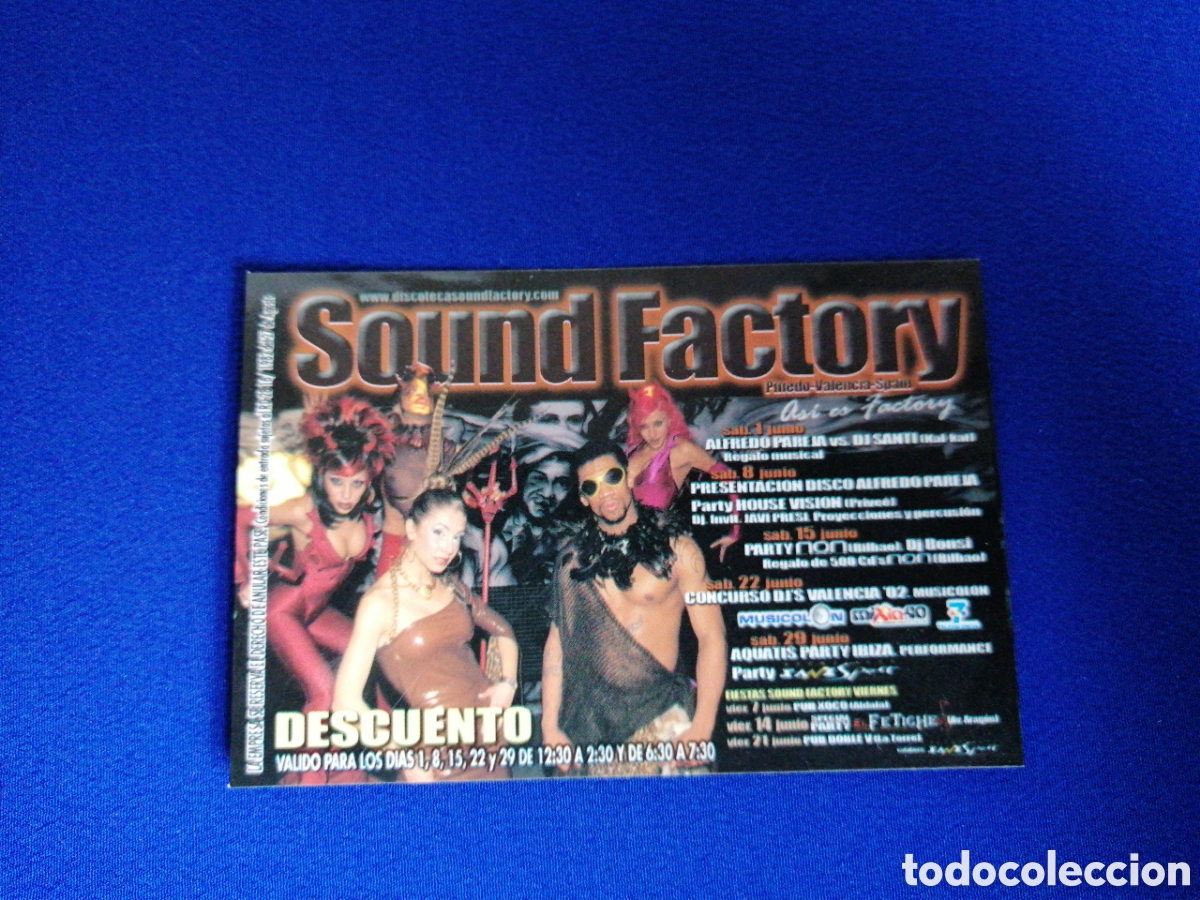 Otros Art&iacute;culos de Coleccionismo en Papel: DISCOTECA SOUND FACTORY - FLYER - DESCUENTO
