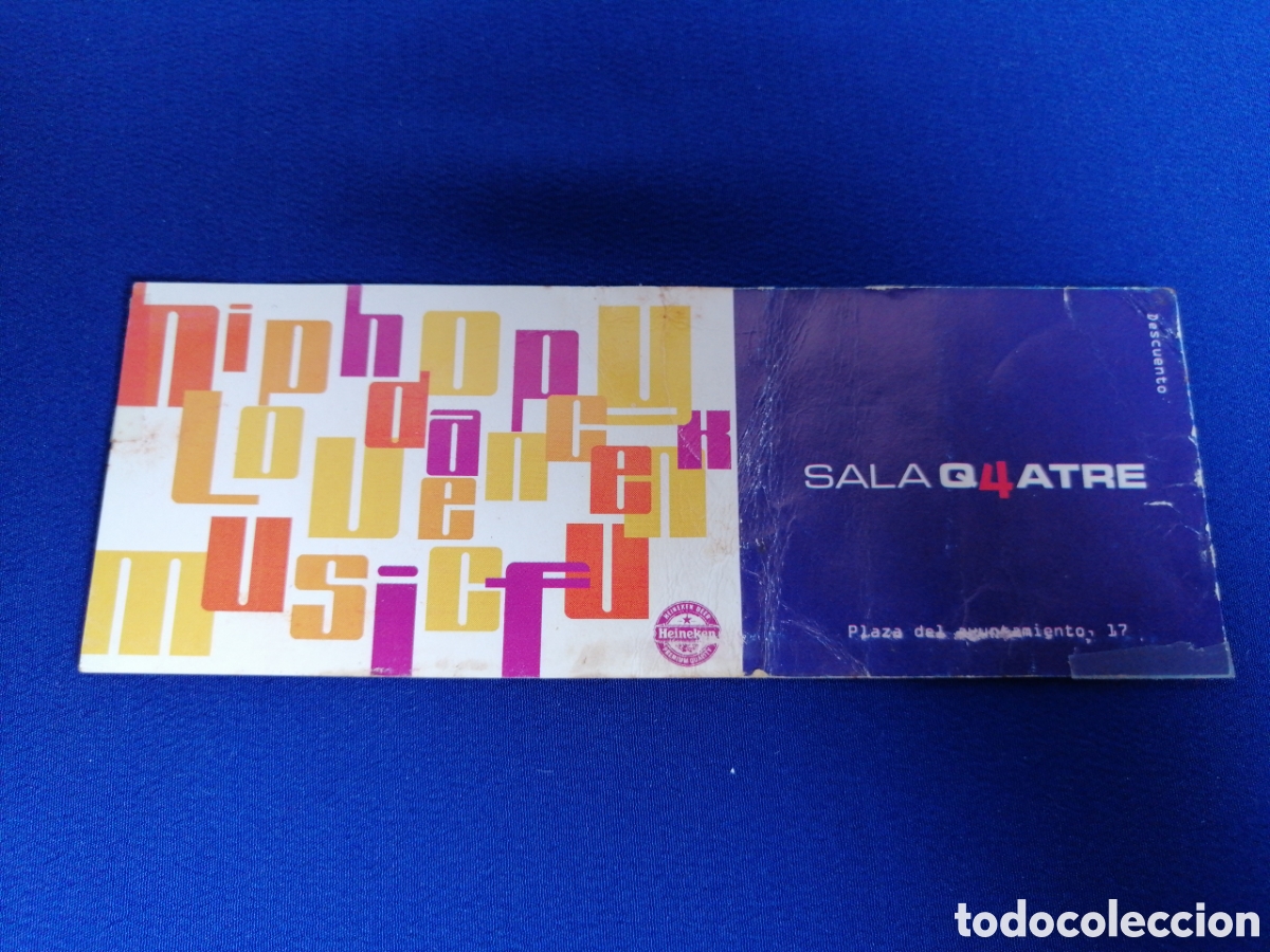 Sammelleidenschaft Andere Papierartikel: DISCOTECA SALA QUATRE FLYER DESCUENTO