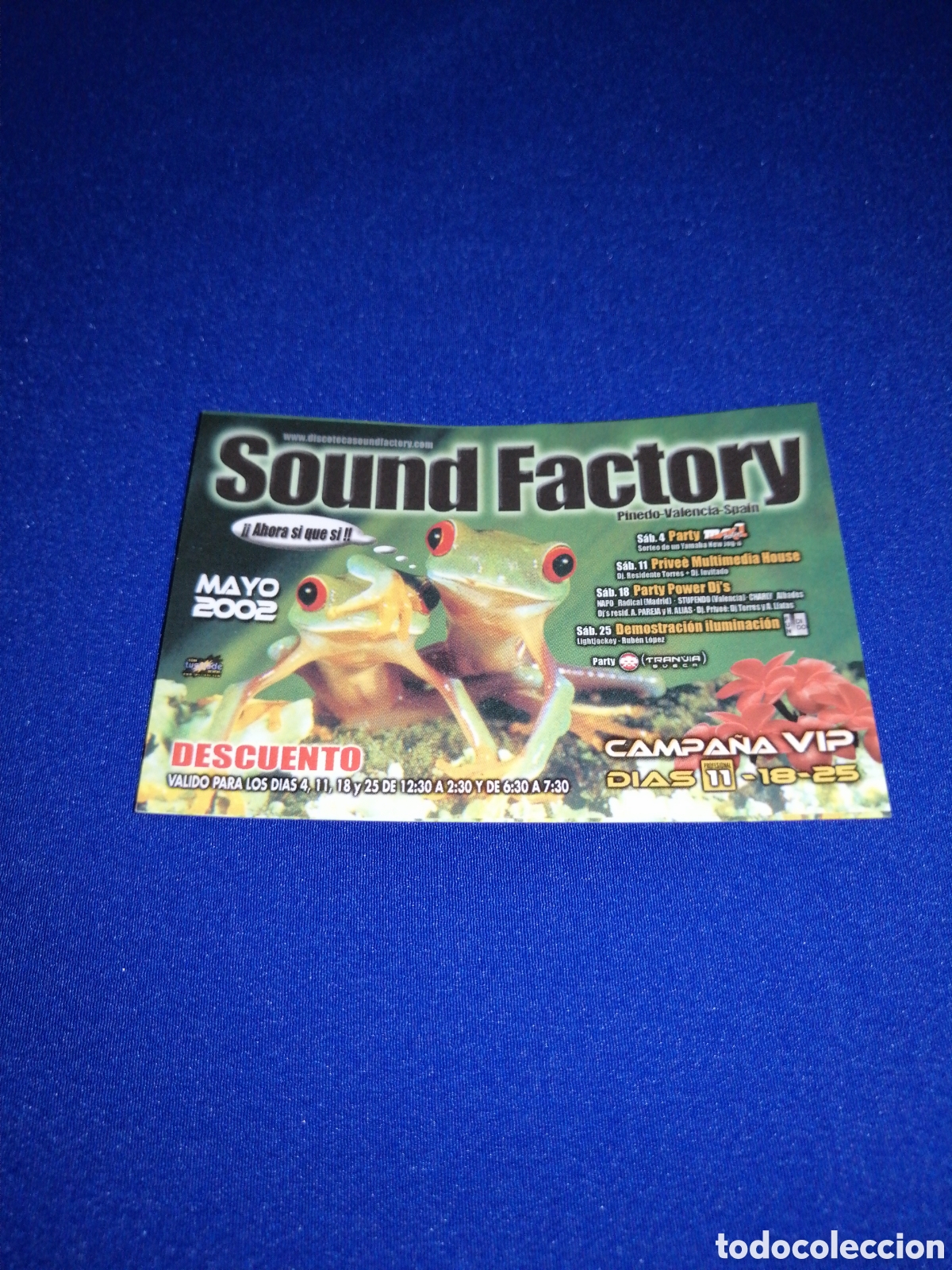 Collectionnisme Papier divers: DISCOTECA SOUND FACTORY - FLYER - DESCUENTO