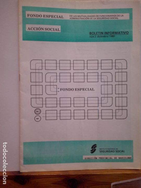 Collectionnisme Papier divers: FONDO ESPECIAL DE LAS MUTUALIDADES DE FUNCIONARIOS DE LA ADMINISTRACI&Oacute;N DE LA SEGURIDAD SOCIAL. 1991