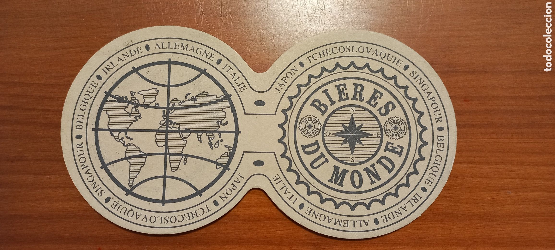 Outros artigos de papel: Bieres du monde posavasos doble cart&oacute;n en muy buen estado