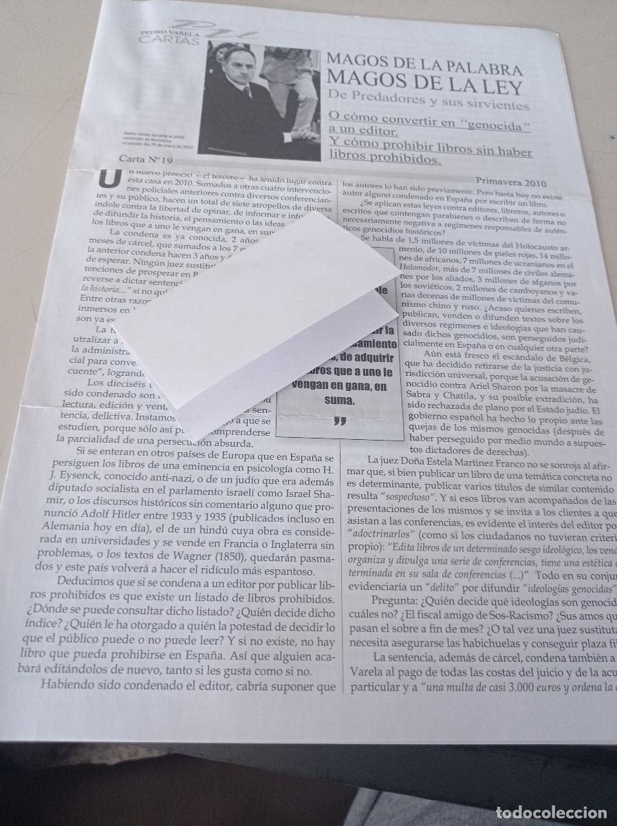 Sammelleidenschaft Andere Papierartikel: CARTAS DE PEDRO VARELA. N&ordm; 19 MAGOS DE LA PALABRA REF. UR MES 4