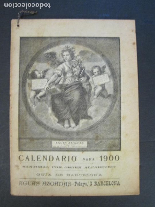 Altri oggetti di carta: AGUAS AZOADAS-BARCELONA-CALENDARI PARA EL A&Ntilde;O 1900-VER FOTOS-(K-9993)