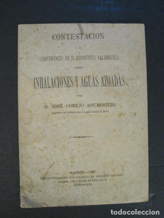 Outros artigos de papel: CONTESTACION A LA CONFERENCIA SOBRE INHALACIONES Y AGUAS AZOADAS-A&Ntilde;O 1887-VER FOTOS-(K-9995)