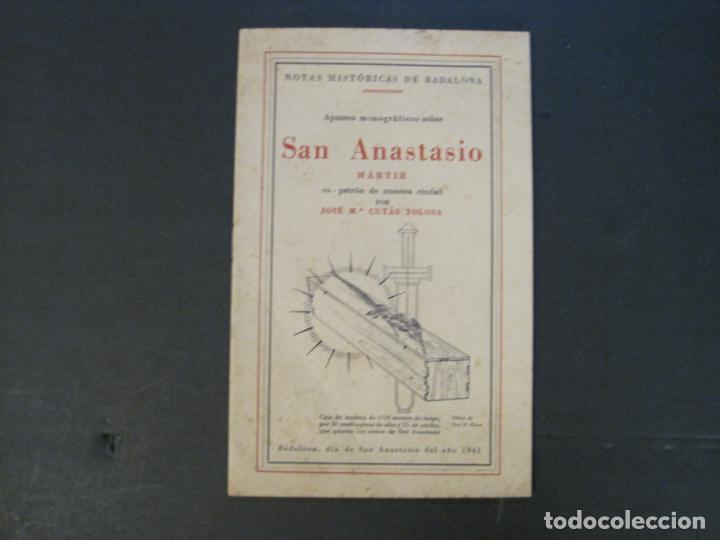 Outros artigos de papel: NOTAS HISTORICAS DE BADALINA-SAN ANASTASIO MARTIR-A&Ntilde;O 1941-VER FOTOS-(K-10.011)