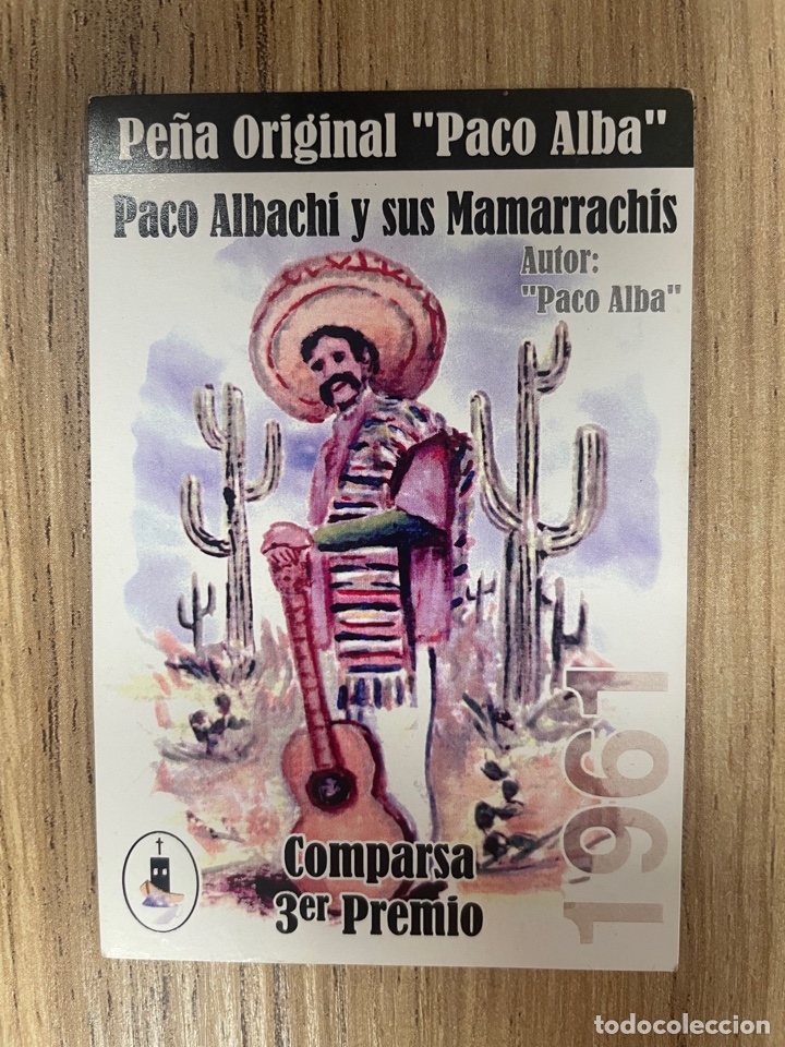 Otros Art&iacute;culos de Coleccionismo en Papel: Carnaval, C&aacute;diz, Tarjeta tipo almanaque de Paco Alba. Pancho Albachi&hellip;