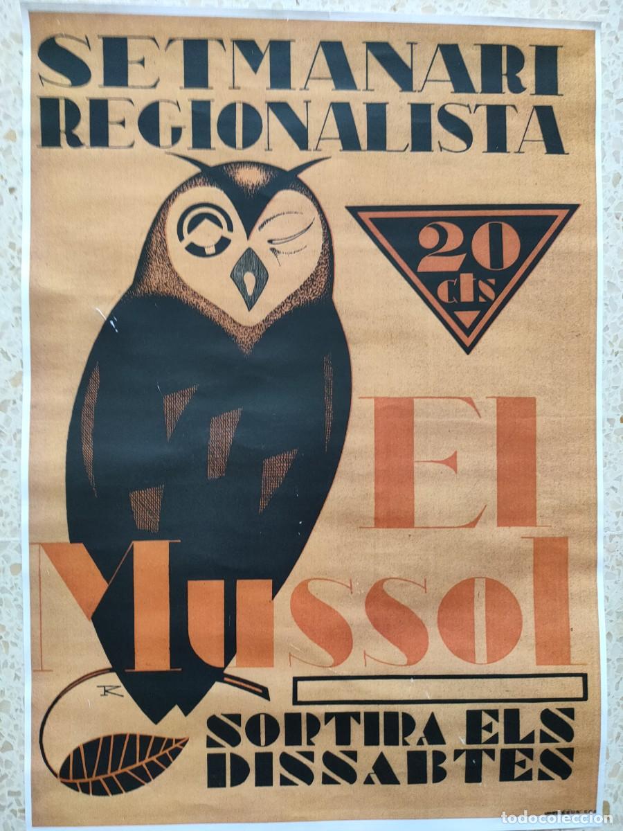 Otros art&iacute;culos de coleccionismo en papel: Cartel Setmanari regionalista El Mussol
