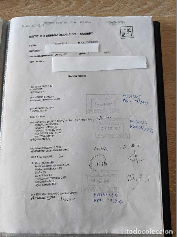 Outros artigos de papel: RECETA INSTITUTO DE DERMATOLOG&Iacute;A DR. I.UMBERT