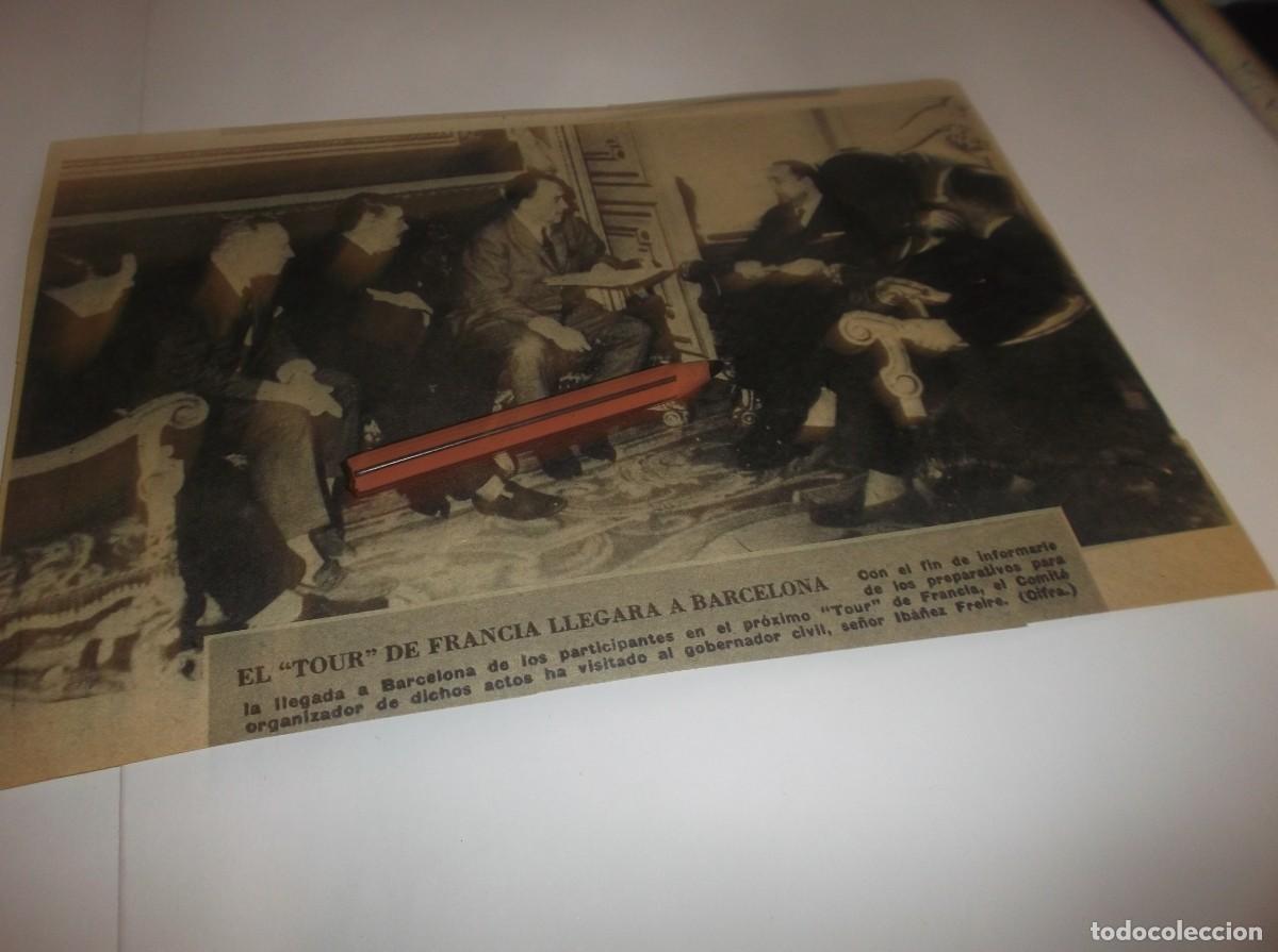 Otros Art&iacute;culos de Coleccionismo en Papel: RECORTE A&Ntilde;O 1965(BARCELONA)COMIT&Eacute; DEL TOUR DE FRANCIA CON GOBERNADOR D.IB&Aacute;&Ntilde;EZ FREIRE (CARMEN SEVILLA