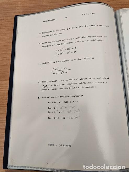 Collectionnisme Papier divers: HOJA EJERCICIOS MATEM&Aacute;TICAS FUNCIONES 2&ordm; BUP A&Ntilde;O 1988