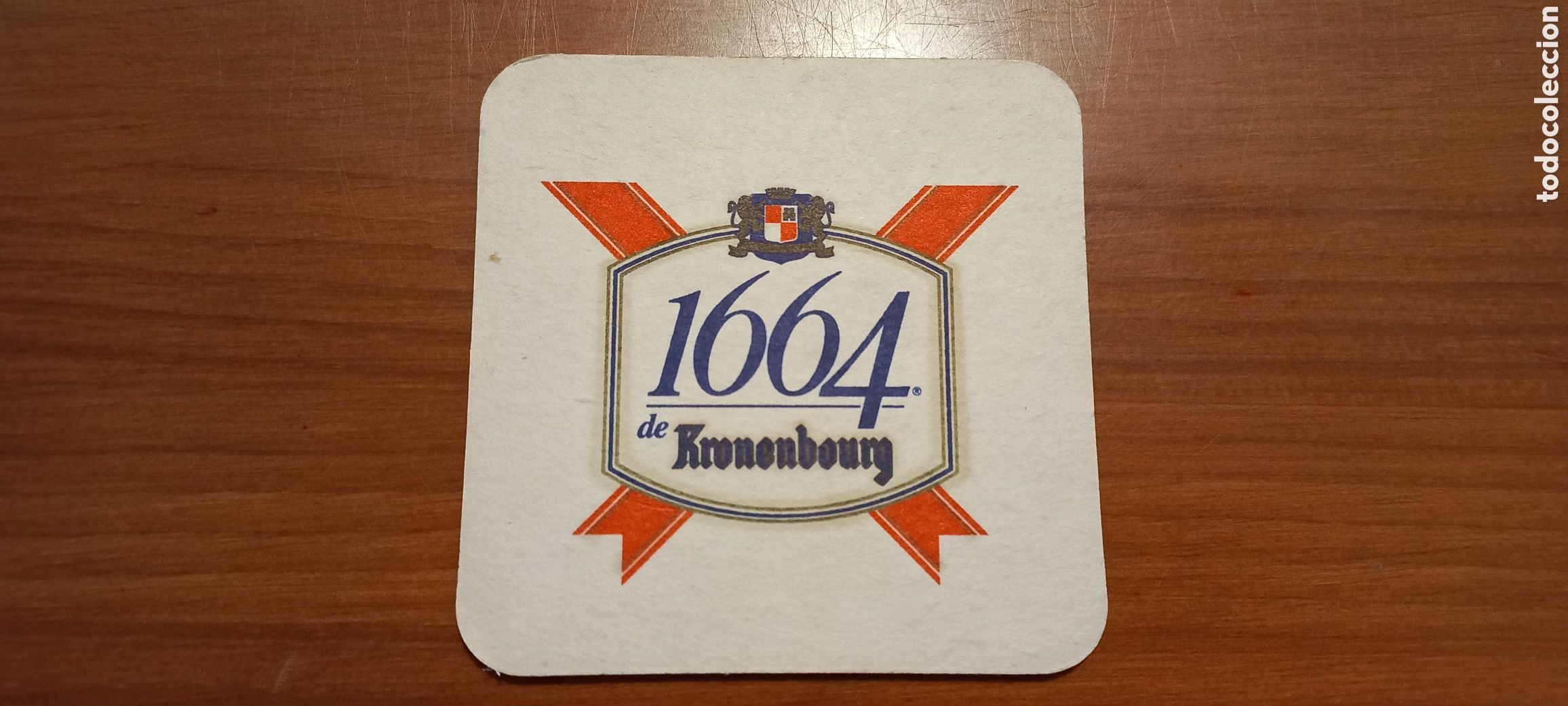 Otros Art&iacute;culos de Coleccionismo en Papel: 1664 de Kronenbourg posavasos blanco cart&oacute;n