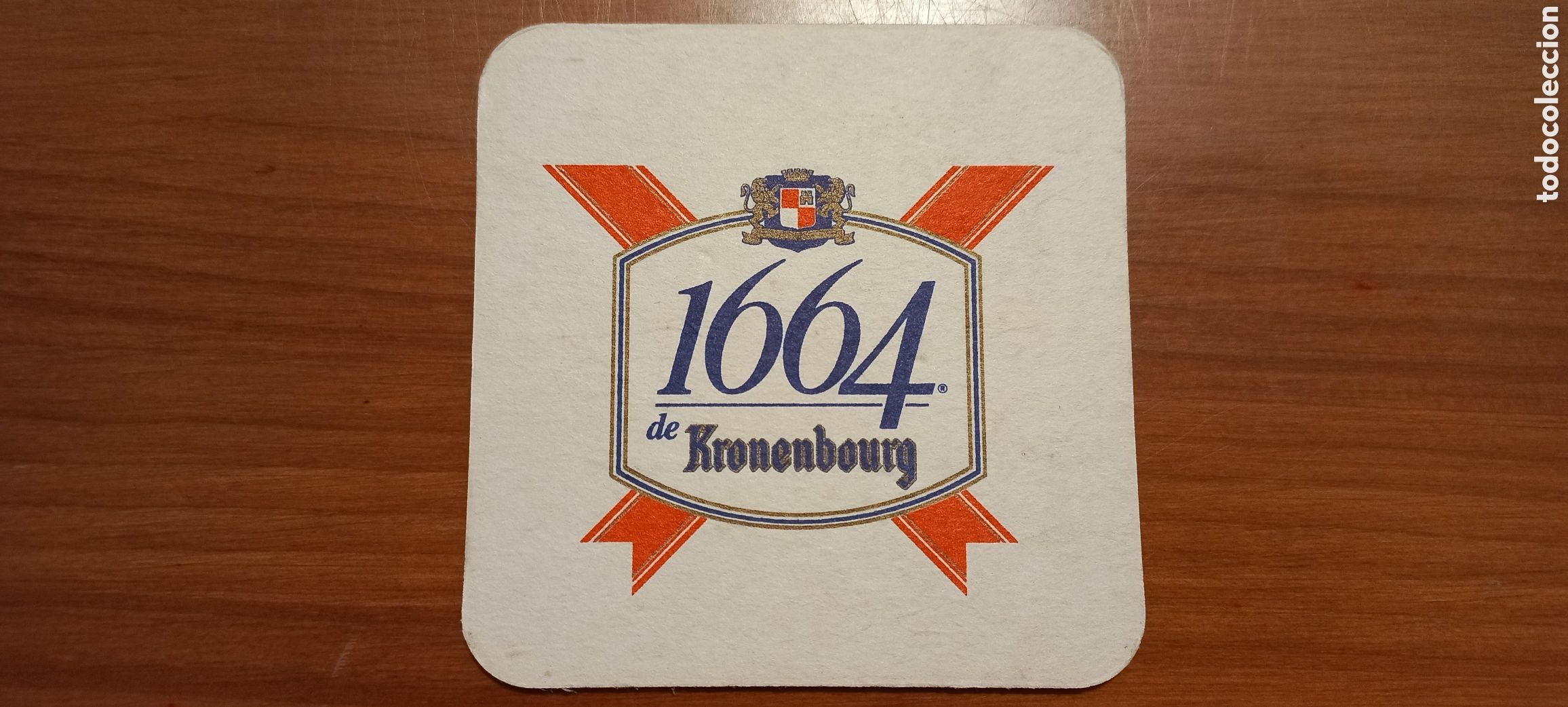 Sammelleidenschaft Andere Papierartikel: 1664 de Kronenbourg posavasos blanco cart&oacute;n