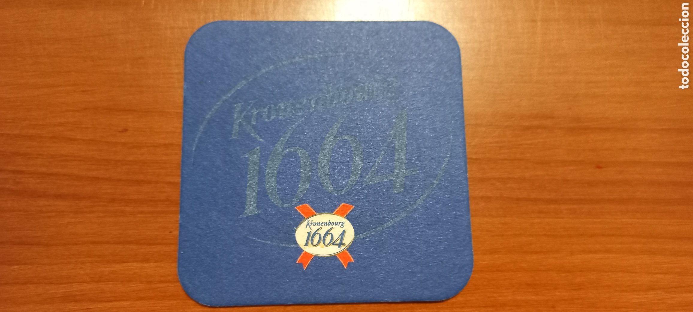 Sammelleidenschaft Andere Papierartikel: 1664 de Kronenbourg posavasos azul cart&oacute;n