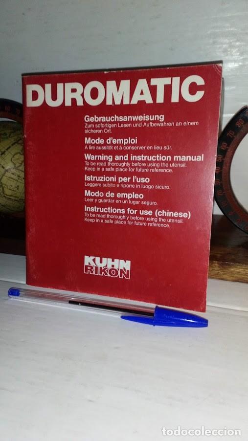 Otros Art&iacute;culos de Coleccionismo en Papel: Manual instrucciones Sart&eacute;n a presi&oacute;n DUROMATIC - Modo de empleo - Kuhn Rikon