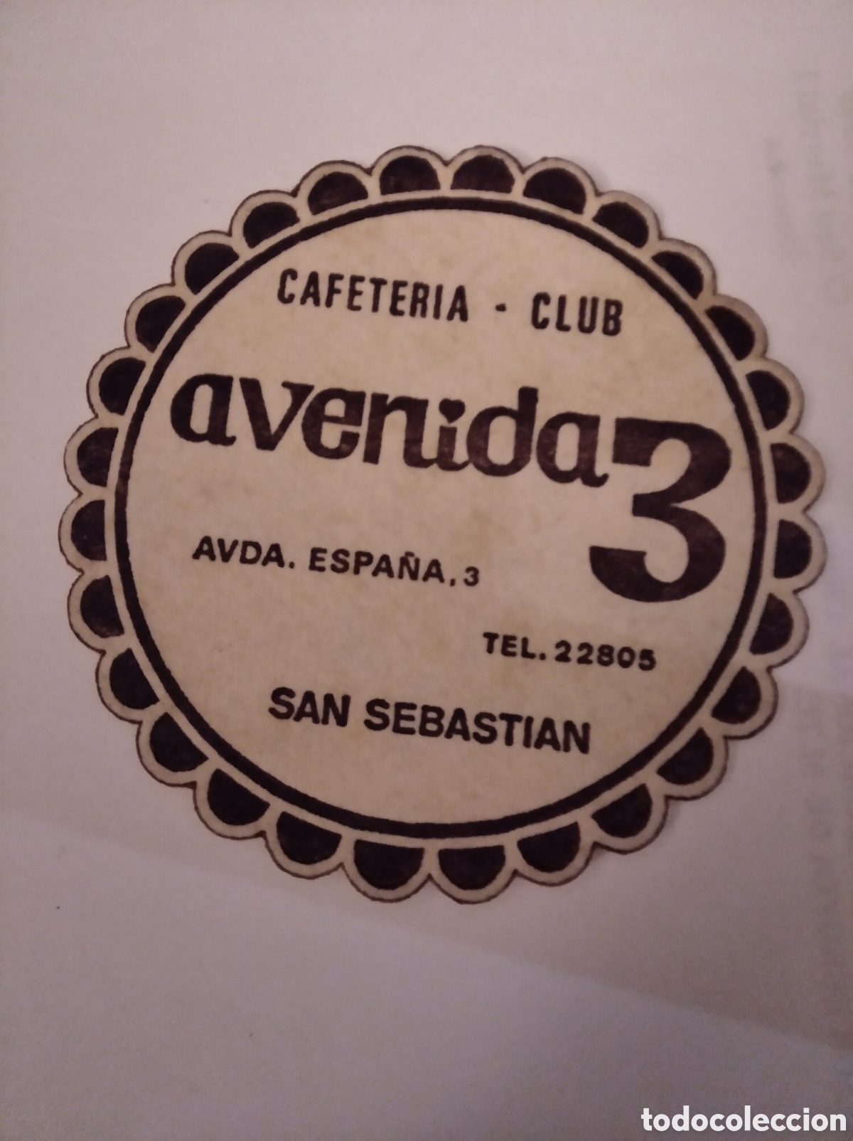 Otros art&iacute;culos de coleccionismo en papel: Posavasos avenida 3