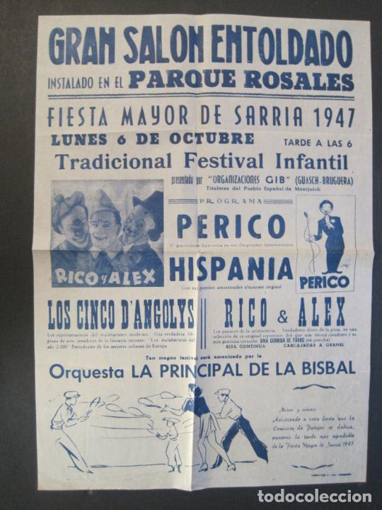 Altri oggetti di carta: BARCELONA-FIESTA MAYOR DE SARRIA 1947-PAYASOS RICO Y ALEXY OTROS-VER FOTOS-(K-10.104)