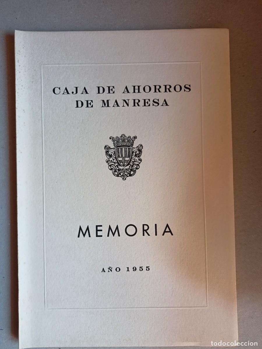 Otros art&iacute;culos de coleccionismo en papel: MEMORIA CAJA DE AHORROS DE MANRESA DEL A&Ntilde;O 1955