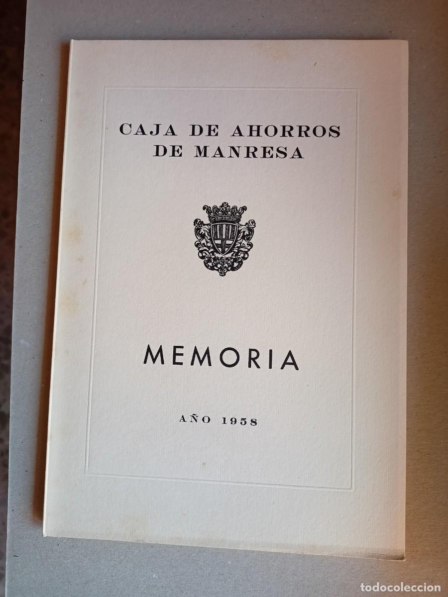 Otros art&iacute;culos de coleccionismo en papel: MEMORIA CAJA DE AHORROS DE MANRESA DEL A&Ntilde;O 1958