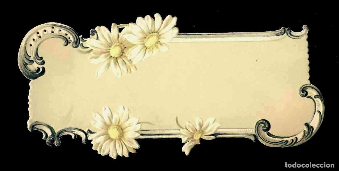 Otros art&iacute;culos de coleccionismo en papel: Tarjeta troquelada y con relieve. Probablemente marcador de sitio de mesa