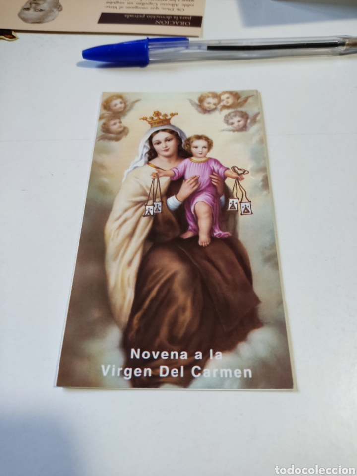 Otros Art&iacute;culos de Coleccionismo en Papel: Estampa religiosa novena a la virgen del Carmen