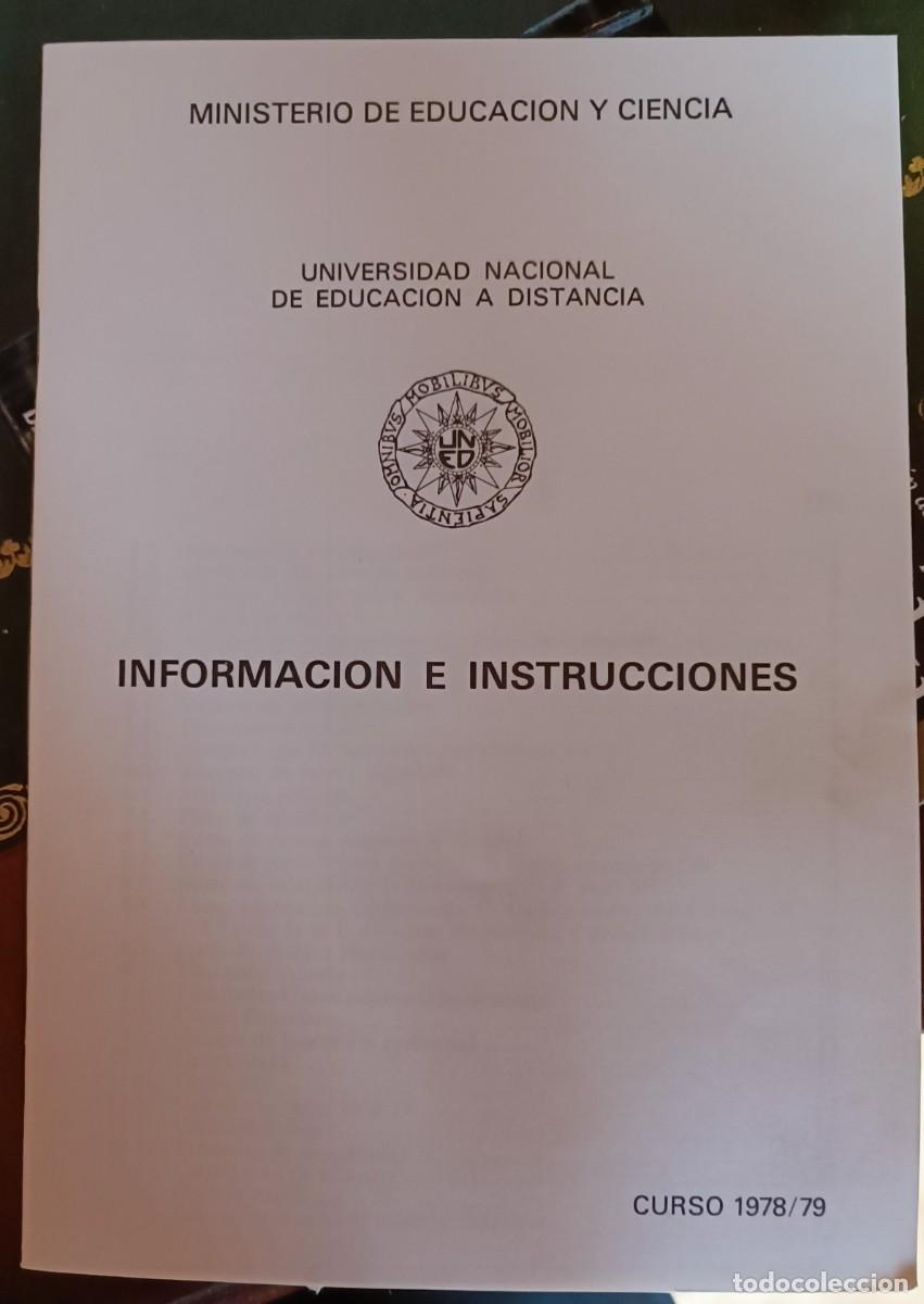 Sammelleidenschaft Andere Papierartikel: UNED - Informaci&oacute;n e Instrucciones - Curso 1978/79