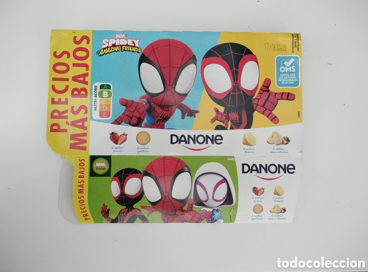 Otros Art&iacute;culos de Coleccionismo en Papel: EMBALAJE CART&Oacute;N PACK DANONE MARVEL SPIDEY AMAZING FRIENDS 2023.