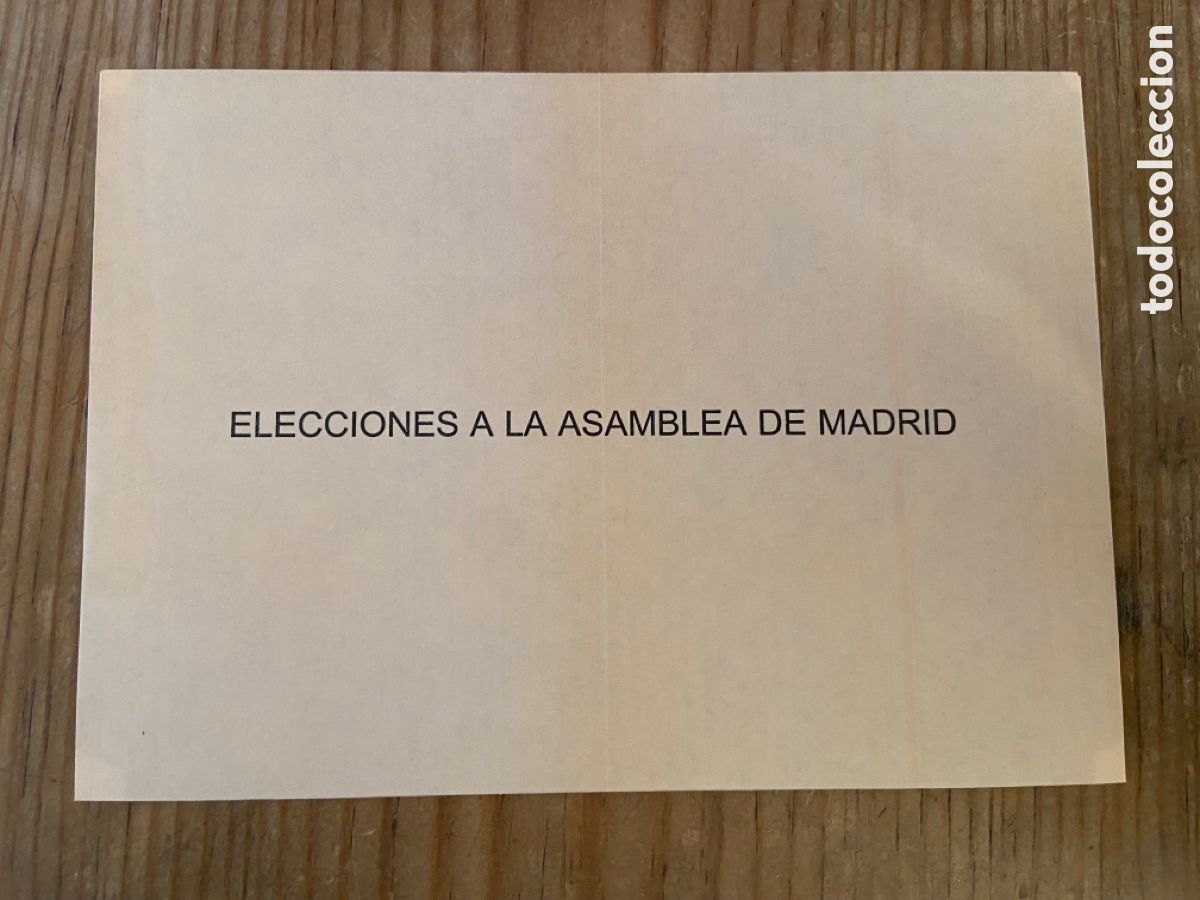 Paper Collecting Others: R22336 SOBRE PARA PAPELETA ELECTORAL ELECCIONES A LA ASAMBLE DE MADRID 2023