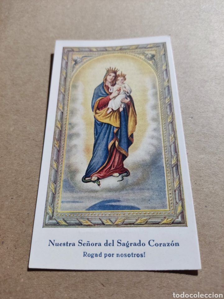 Otros art&iacute;culos de coleccionismo en papel: Estampa religiosa Ntra Sra del sagrado coraz&oacute;n
