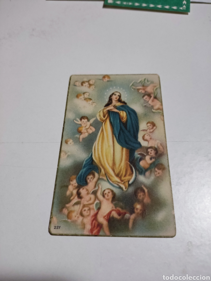 Otros art&iacute;culos de coleccionismo en papel: Estampa religiosa recuerdo fiesta celebrada en honor inmaculada concepci&oacute;n Albuixech 1952