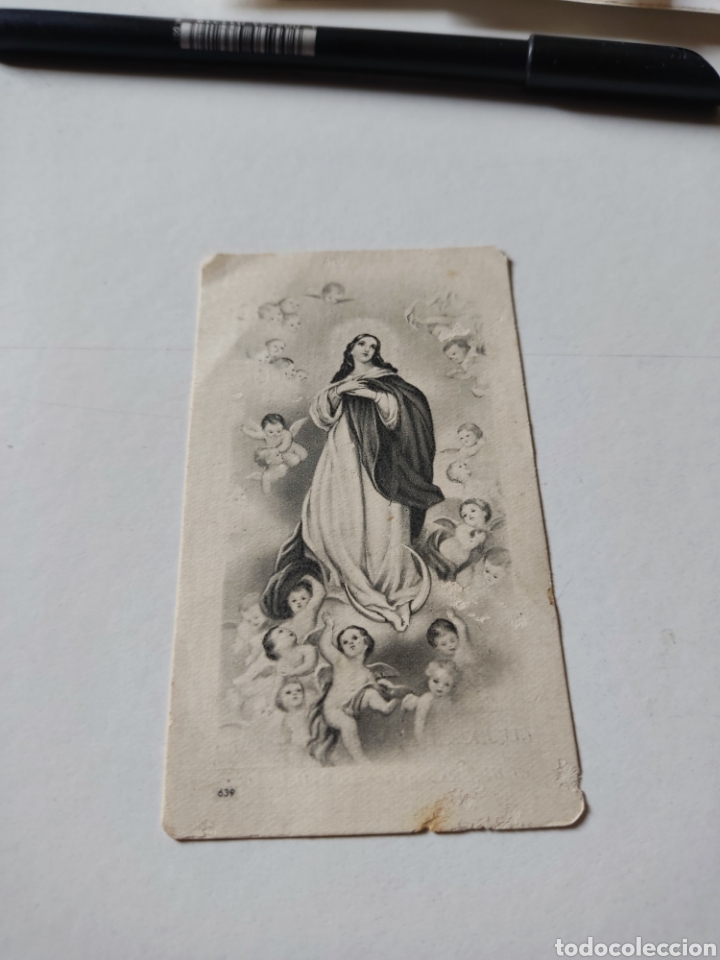 Otros art&iacute;culos de coleccionismo en papel: Estampa religiosa recuerdo inmaculada concepci&oacute;n, Albuixech 1957