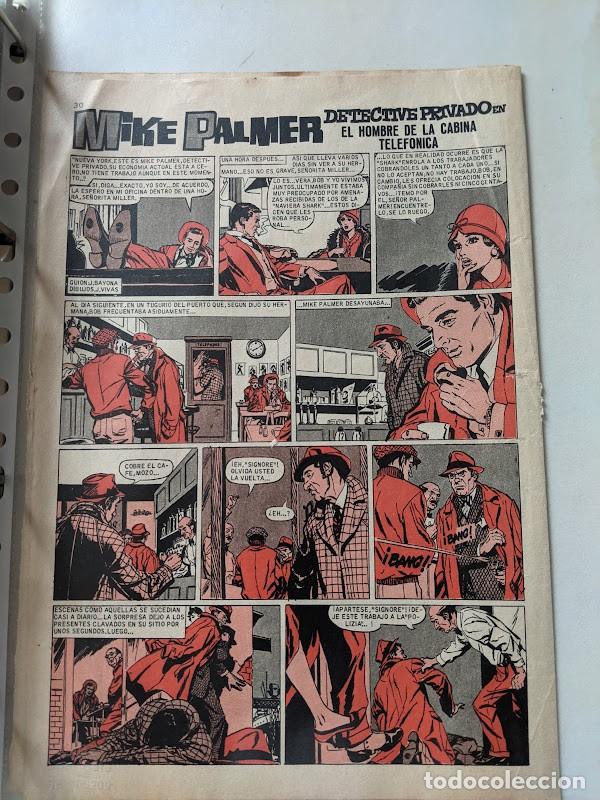 Collectionnisme Papier divers: HISTORIETA RECUPERADA DE ANTIGUO TBO: MIKE PALMER. EL HOMBRE DE LA CABINA TELEF&Oacute;NICA (3 HOJAS)